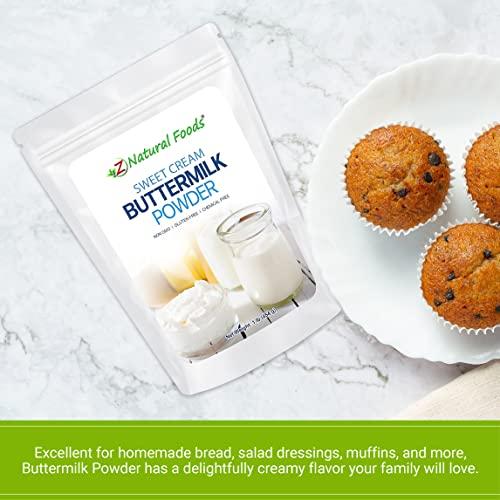 Z Natural Foods Z Natural Foods - Sweet Cream Buttermilk Powder-100% natural- Gluten Free- Non GMO Dry Buttermilk- 1 lb