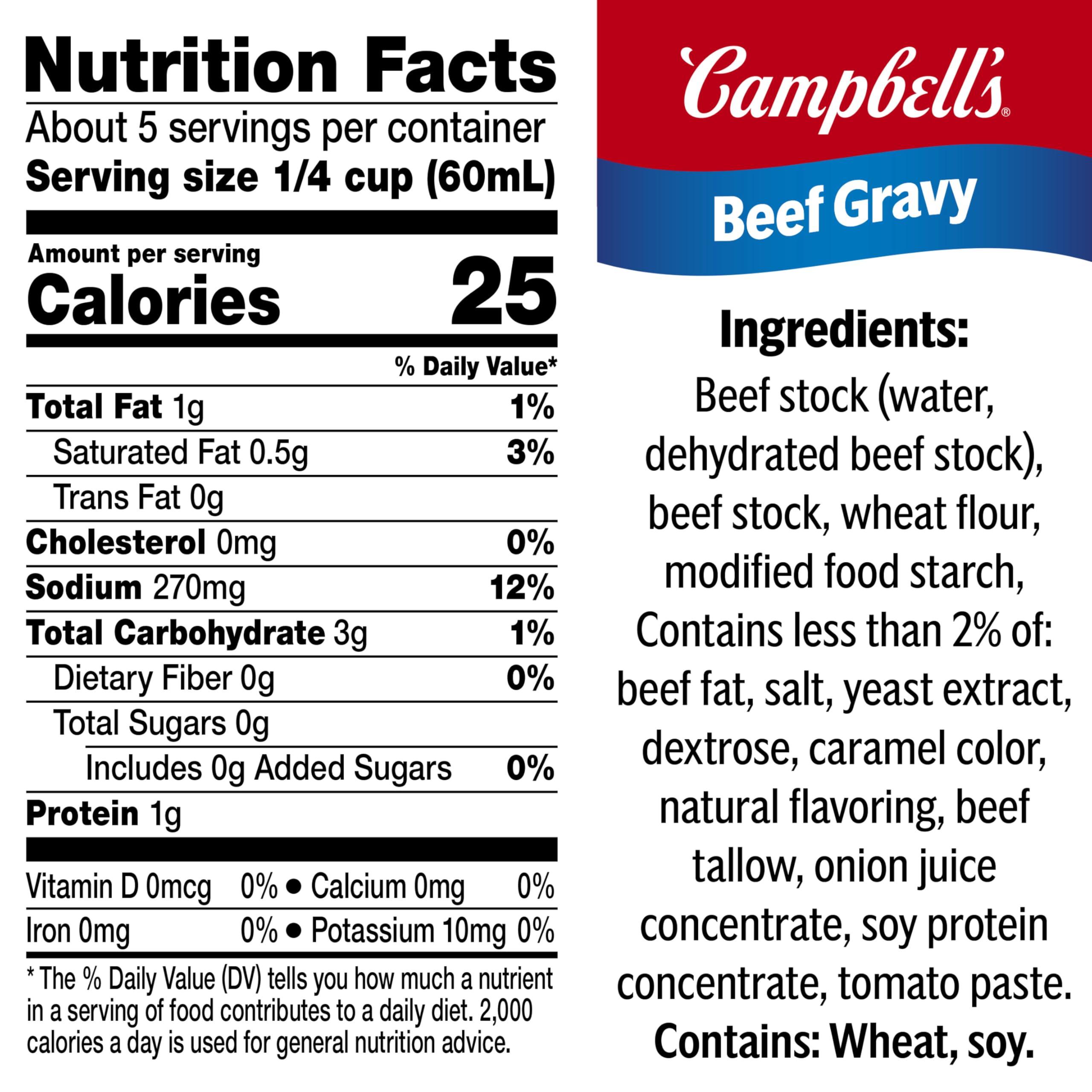 Campbell\'s Campbell\'s Beef Gravy, 10.5 Oz Can (Pack of 4)