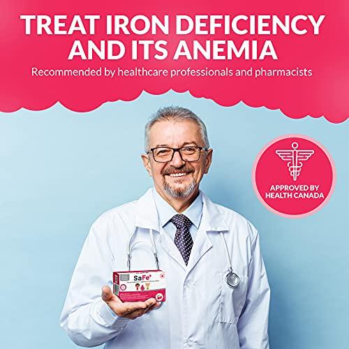 SaFe+ SaFe+ Liquid Iron for Children | Great Tasting Cherry Flavor | Easy to Use 20mg/2mL Iron per ampule | 30 Unit-Doses (2 ml Each) I Sugar Free & Allergen Free I Maintain Physical & Mental Wellbeing