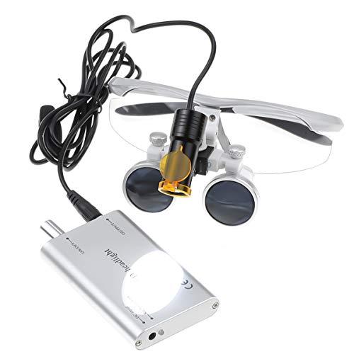 NSKI NSKI 2.5X Loupes Magnifer with 5W High Brightness LED Headlamp with Filter + Aluminum Box (Silver)