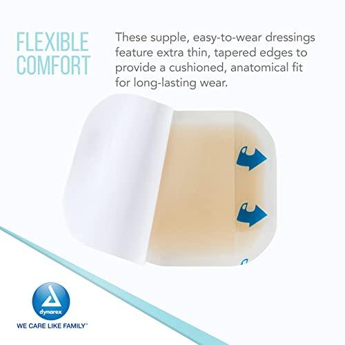 Dynarex Dynarex DynaDerm Hydrocolloid Dressings, Sterile Moist Bandages, 2" x 2," Thin & Latex-Free, Peel-Down Patches, 1 Case - 12 Boxes of 20 DynaDerm Hydrocolloid Dressings