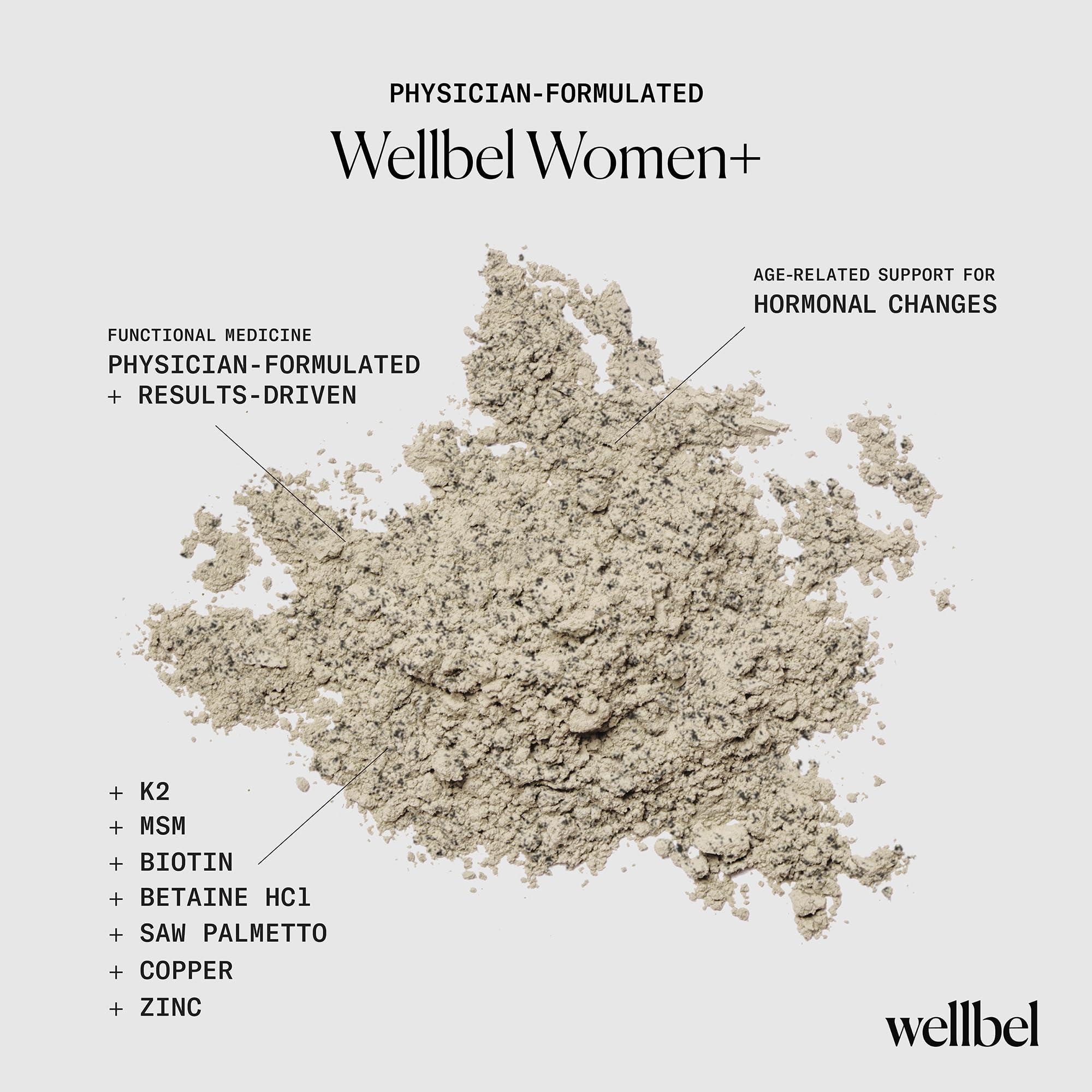 WELLBEL WELLBEL Women + Clean Supplement for Hair, Skin, and Nails, Vegan, Gluten Free, Non GMO 90 Count