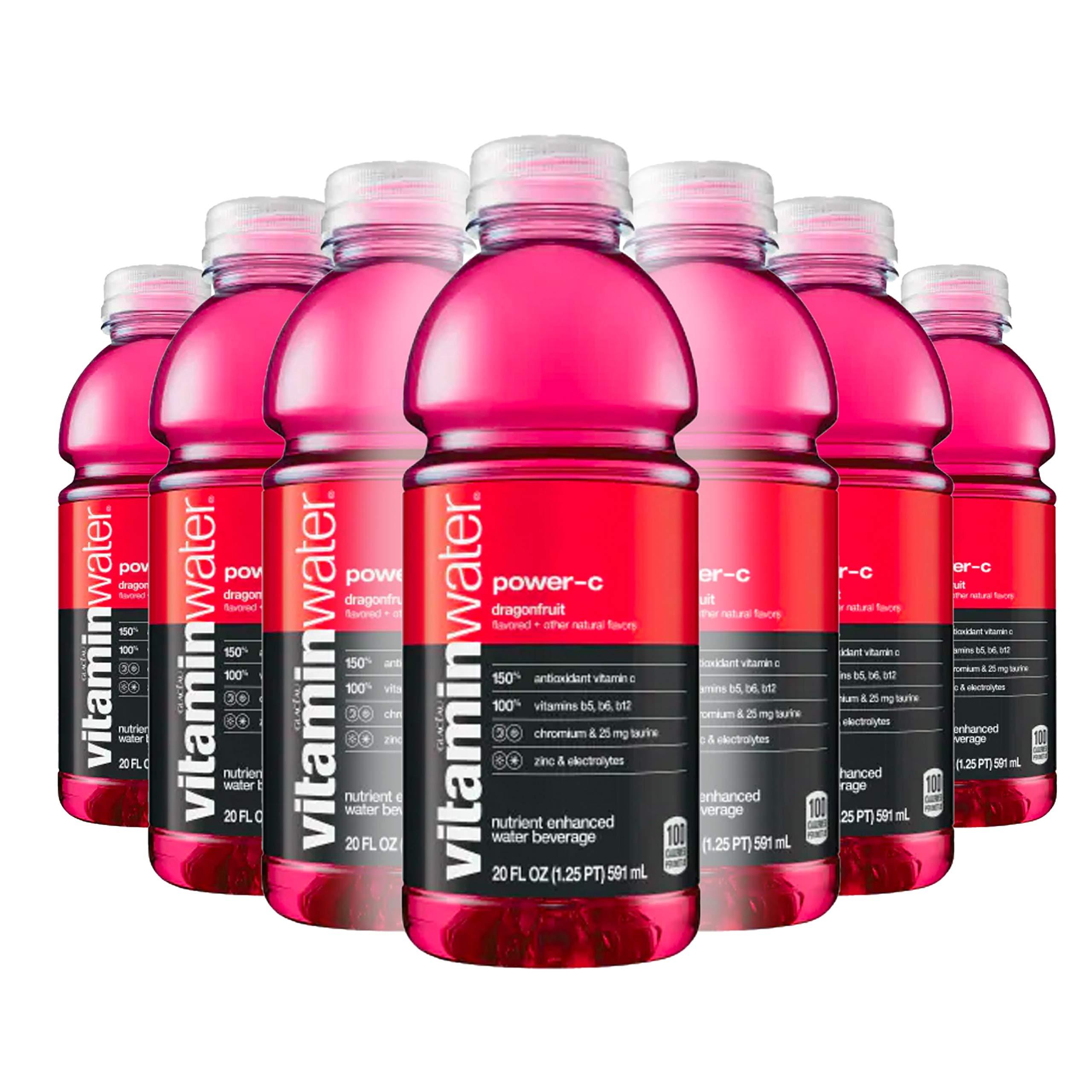 Vitamin Water 2 Set of 6 Pack - Vitamin Water, Dragonfruit - Power C, 20oz Bottle
