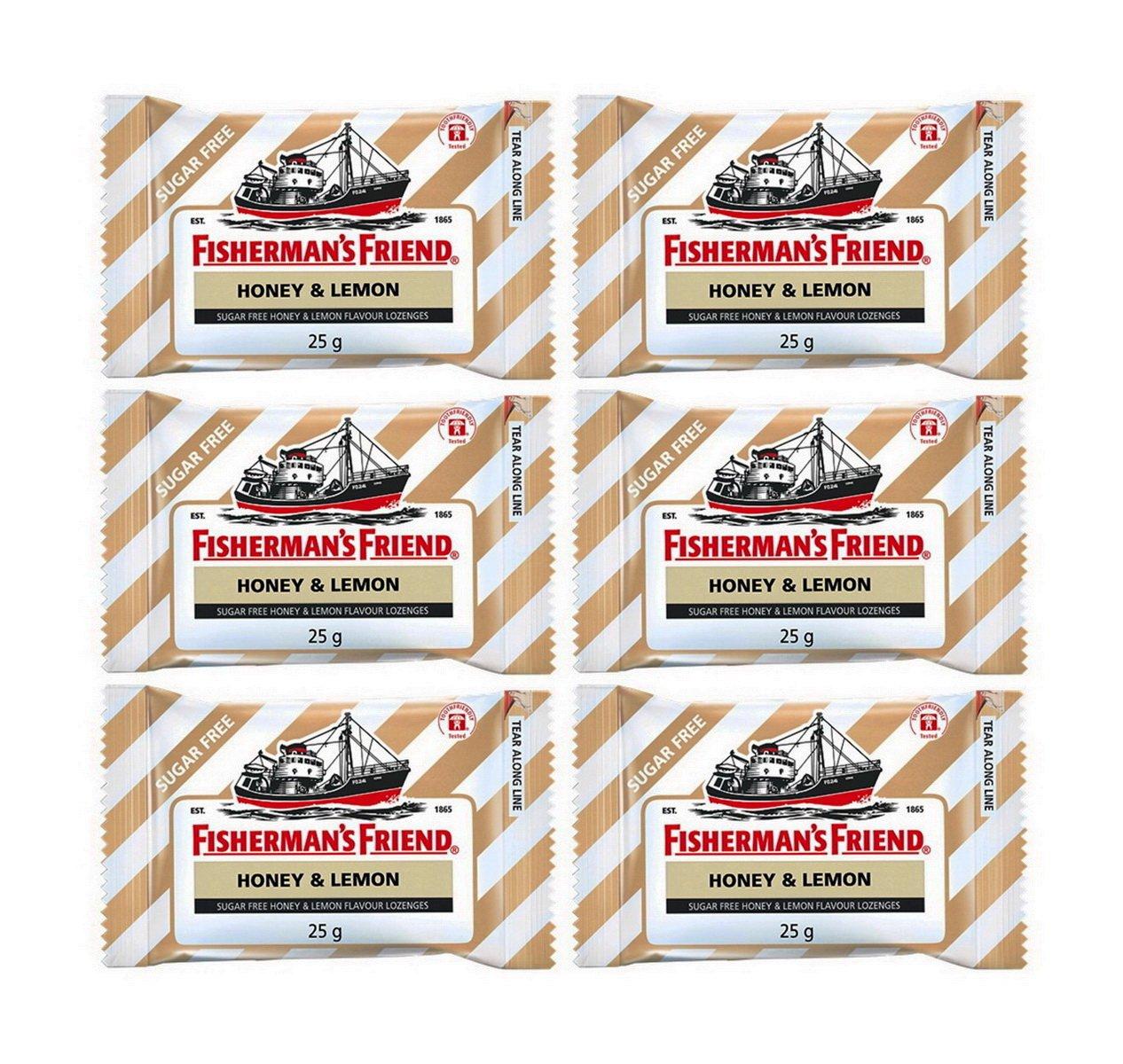 Fishermans Fisherman's Friend Honey Lemon Lozenges 25g, (Pack of 6)