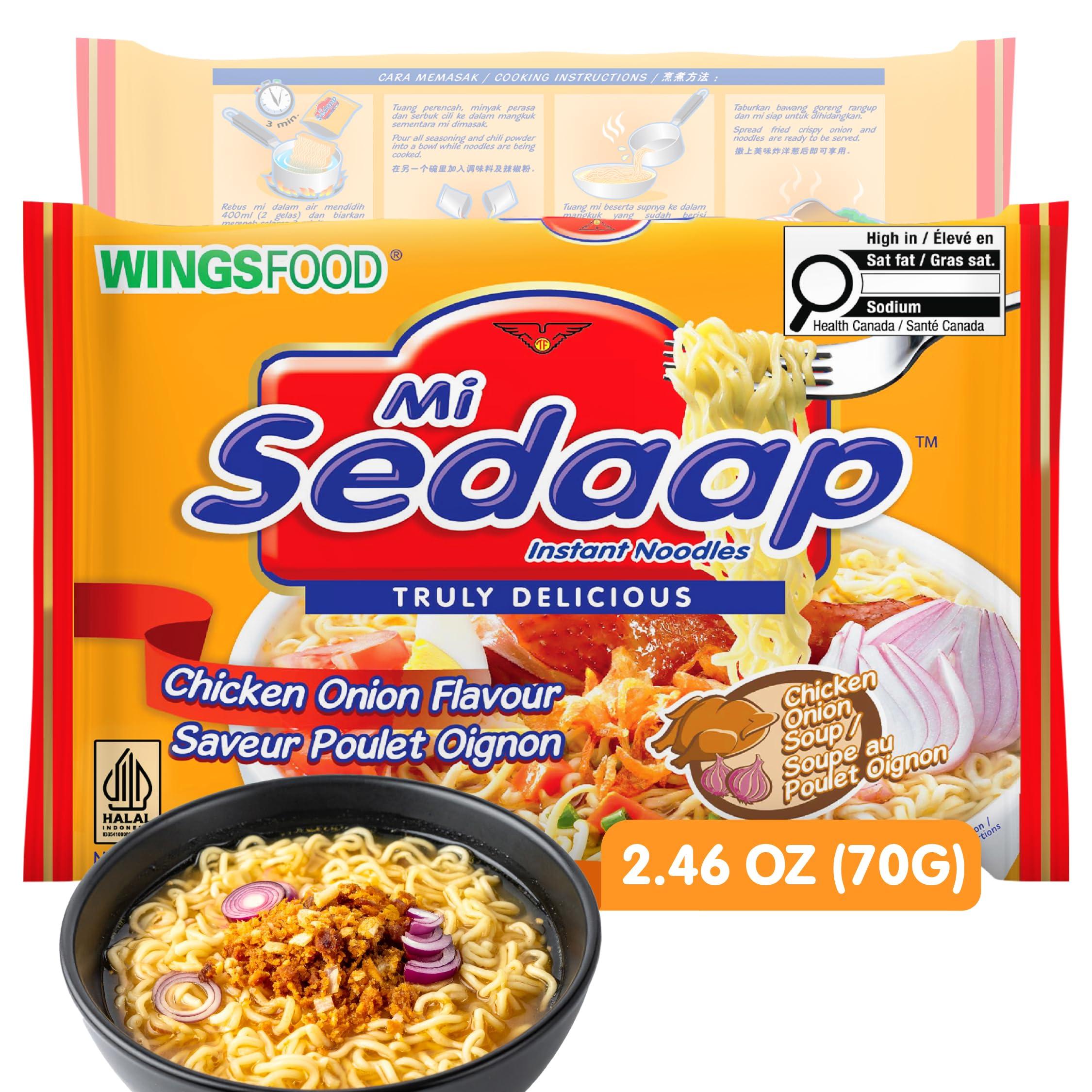 Wingsfood Sedaap Mi Sedaap Instant Noodles, Chicken Onion Flavor, 2.57 oz (Pack of 10)