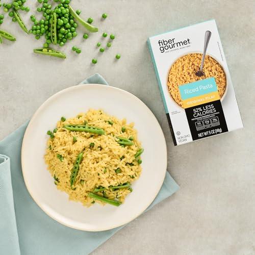 Fiber Gourmet Fiber Gourmet Pasta Original Pilaf Riced Pasta Fiber-Rich, Low Calorie, Healthy Pasta Made in Italy, Kosher, Vegan Certified, Non-GMO and Has Zero Artificial Colors or Flavoring 5 Oz (Pack of 6)