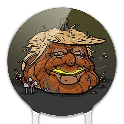 GRAPHICS & MORE Acrylic Trumpkin Donald Trump Pumpkin Jack-O-Lantern Rotting Rotten Moldy Cake Topper Party Decoration for Wedding Anniversary Birthday Graduation