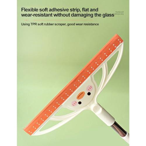 LUNCHS LUNCHS Shower Squeegee with Long Handle,Silicone Water Scraper Cleaner Tool for Mirror, Floor, Bathroom,Kitchen,Glass Wiper (Color : Yellow)