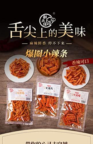 wa sai luo Spicy Strip Small Gluten Spicy silk Sweet Spicy Flavor Latiao,Chinese Snacks Instant SnacksHunan spicy noodlesLeisure snacks (Small gluten,10 bag)