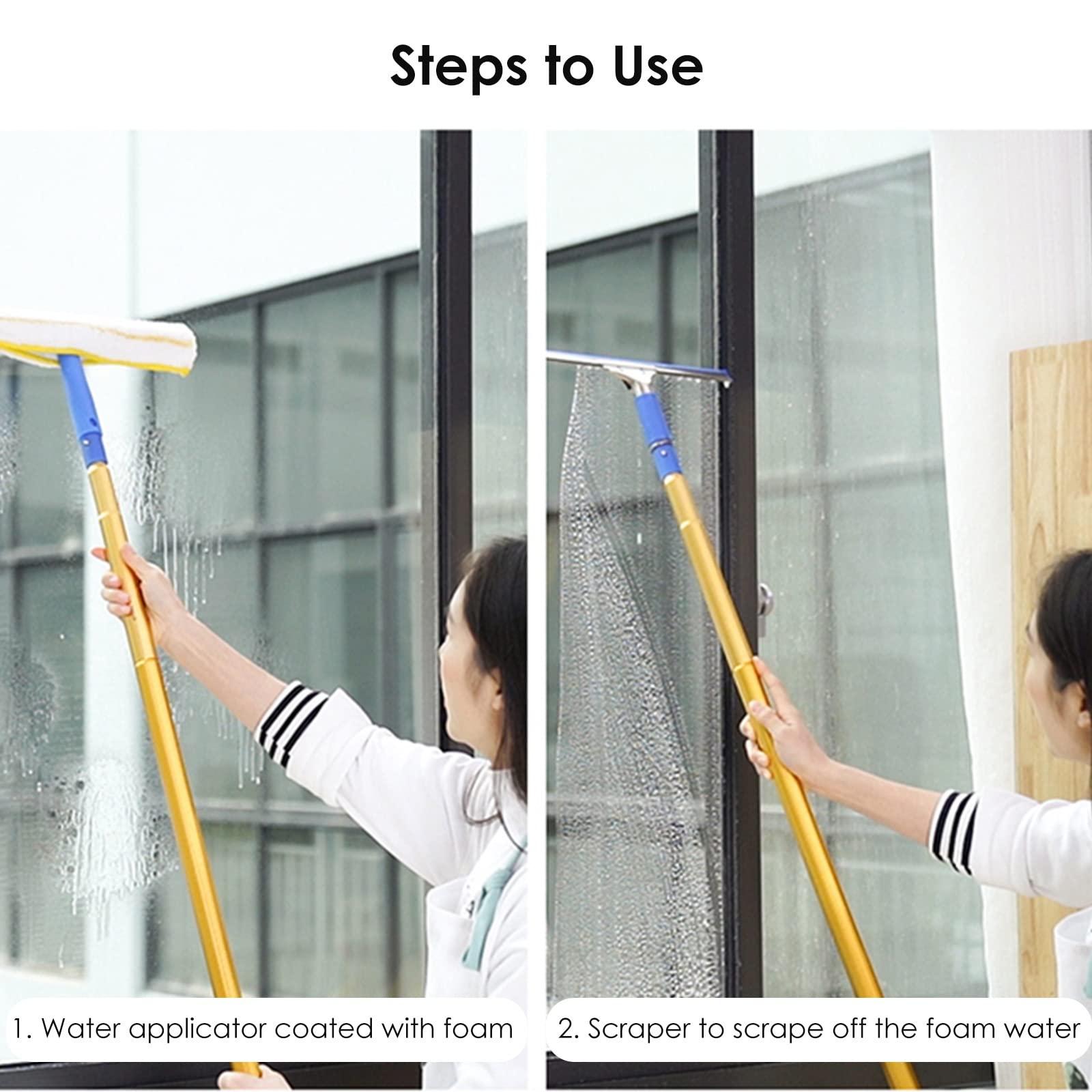 YXXSDP Extra Long Window Cleaning Pole, Indoor/Outdoor High Window Squeegee Cleaner, with Extension Pole, for Home Hotel Office Shop (Size : Length 12.5m/492inch/41ft)