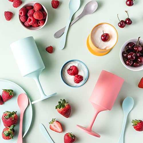 KNORK Knork Eco Spoon Plant Based Cutlery Bamboo Reusable Flatware Set, 12 Piece, Gray