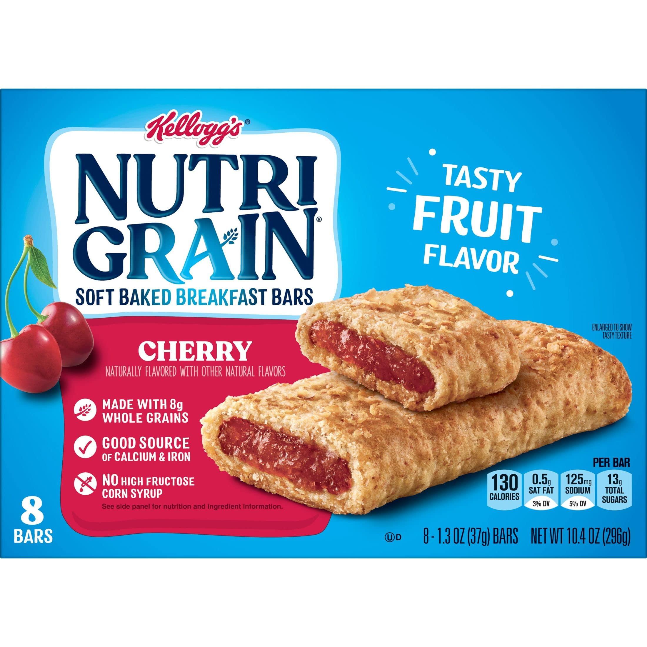 Nutri Grain Nutri-Grain Soft Baked Breakfast Bars Cherry, 1.3 Oz, 8 Ct