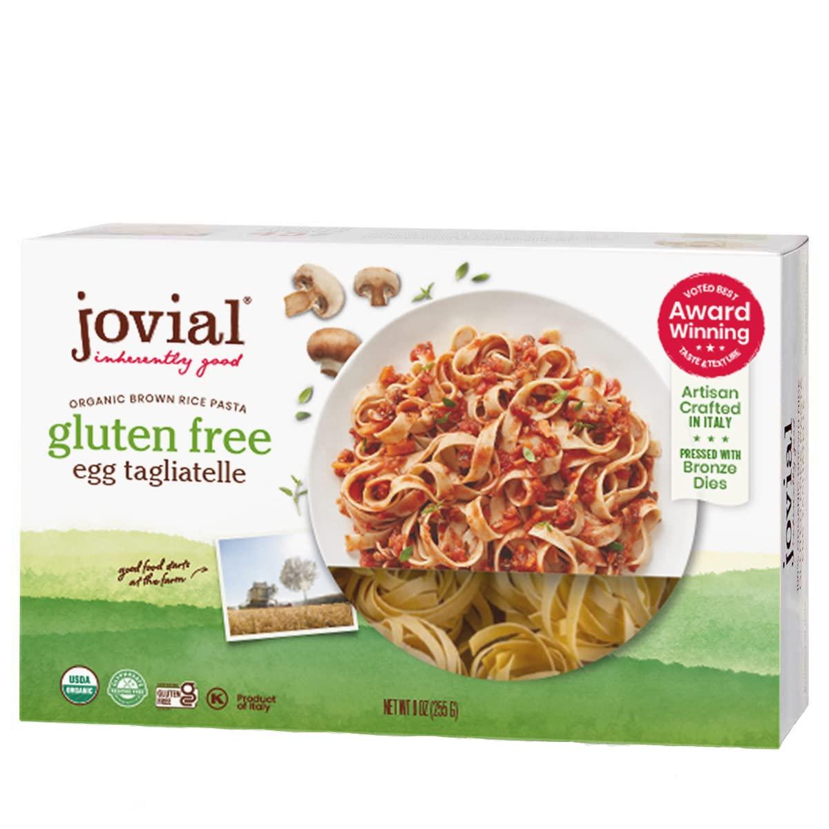 Jovial Jovial Whole Grain Brown Rice Egg Tagliatelle Pasta - Pasta Tagliatelle, Tagliatelle Pasta, Whole Grain Pasta, Organic Pasta, Gluten Free, Dairy Free, Brown Rice Pasta, Made in Italy - 9 Oz