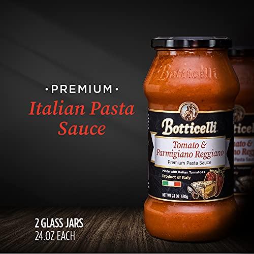 Botticelli Parmigiano Reggiano Premium Italian Pasta Sauce by Botticelli, 24oz Jars (Pack of 2) - Gluten-Free - No Added Sugar - Product of Italy