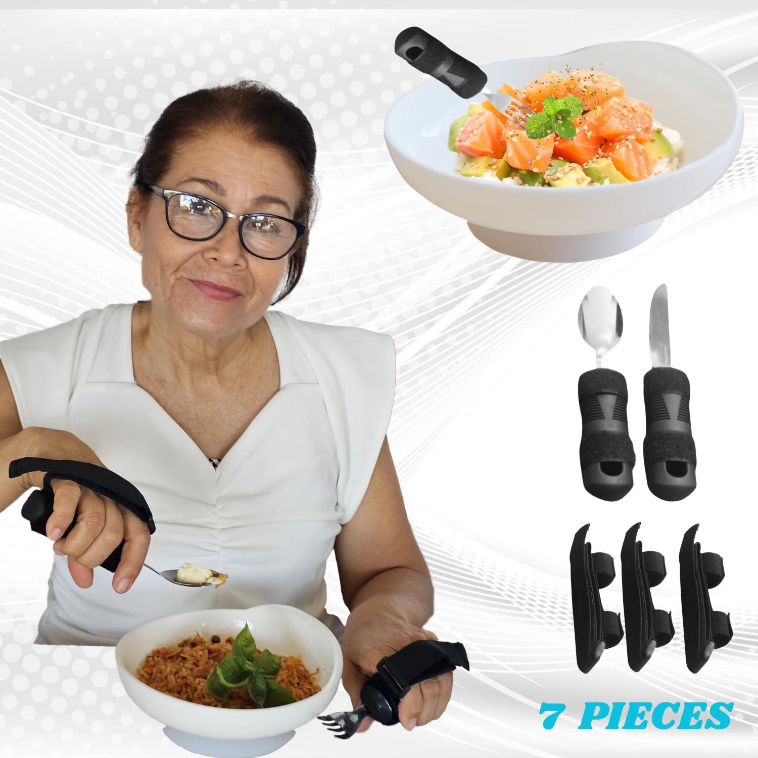 ADAPTIVE UTENSILS ADAPTIVE UTENSILS Set Integral, Cup for elderly, Plate special needs and Cutlery for Parkinsons.