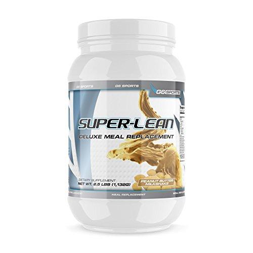 G6 Sports G6 Sports Nutrition Super-Lean Deluxe Meal Replacement (32g Protein, 7g Fiber, 25 Added Vitamins & Minerals) – 2.5lb Jar – Peanut Butter Milkshake