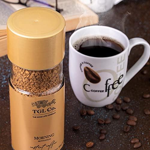 TGL Co. The Good Life Company TGL Co. The Good Life Company Morning Motivation Instant Coffee Powder (100 gm), Freeze Dried from 100% Arabica Coffee Beans Glass Bottle