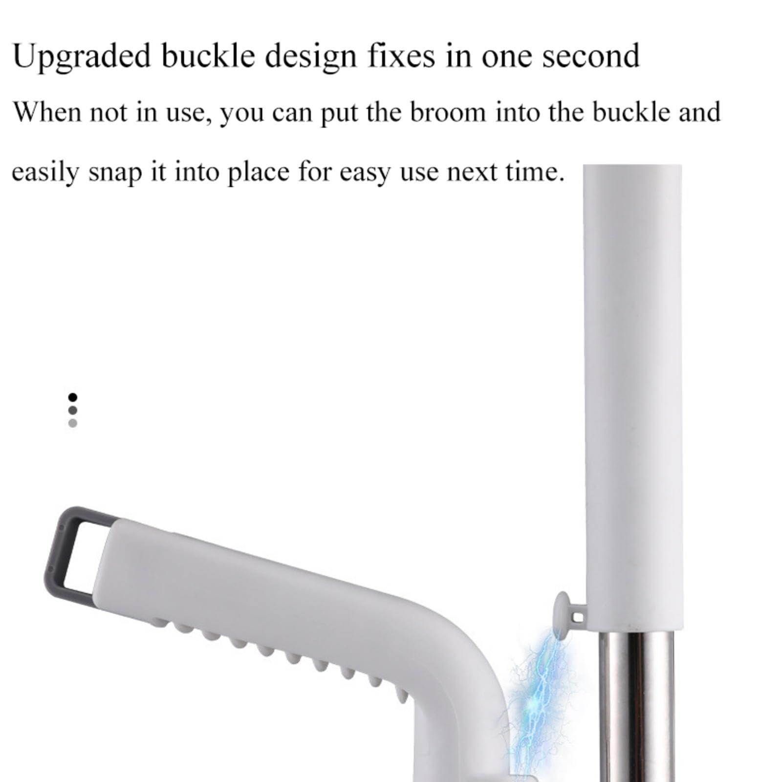 NIBHZ NIBHZ Plastic Dustpan and Broom for Hard Floor, 180 Degree Rotatable Broom Set for Sweeping Outdoor, Garden, Lobby, Indoor