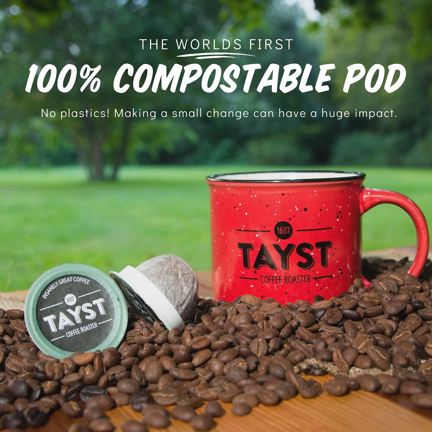Tayst Coffee Roaster Tayst Coffee Pods, Medium & Heroic Medium Roast, K Cups Compatible with Keurig Coffee Maker, Sustainable Single Serve, Pack of 240