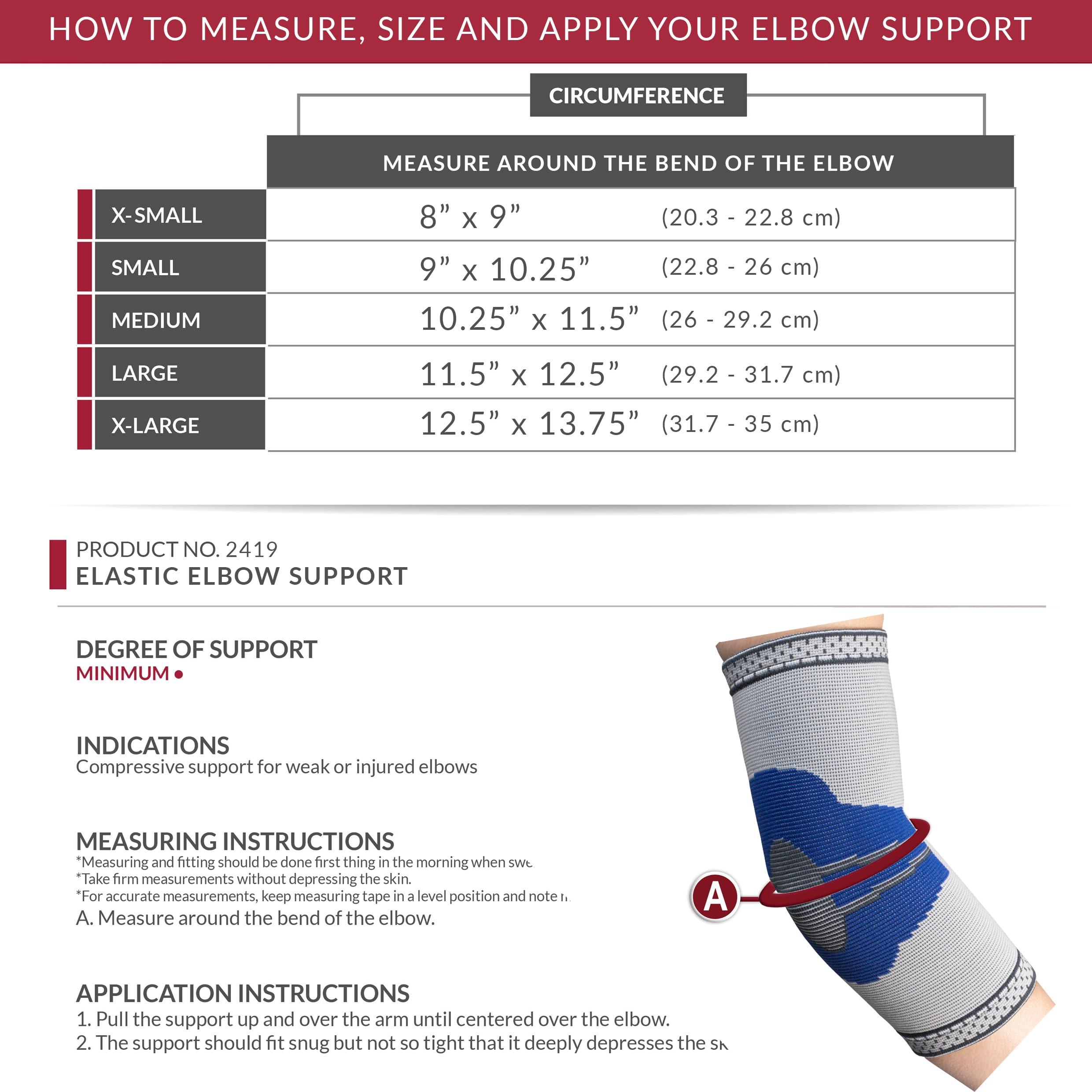 Kunto Fitness Products Kunto Fitness Elbow Brace Compression Support Sleeve for Tendonitis, Tennis Elbow, & Golf Elbow Treatment - Reduce Joint Pain During Any Activity! (Large)