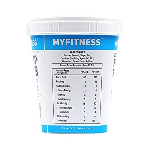 MYFITNESS PEANUT BUTTER MYFITNESS Peanut Butter Chocolate Smooth Non-GMO Gluten-free No Preservative All Natural Ingredient High Protein Made with American Recipe (17.9 Ounce)