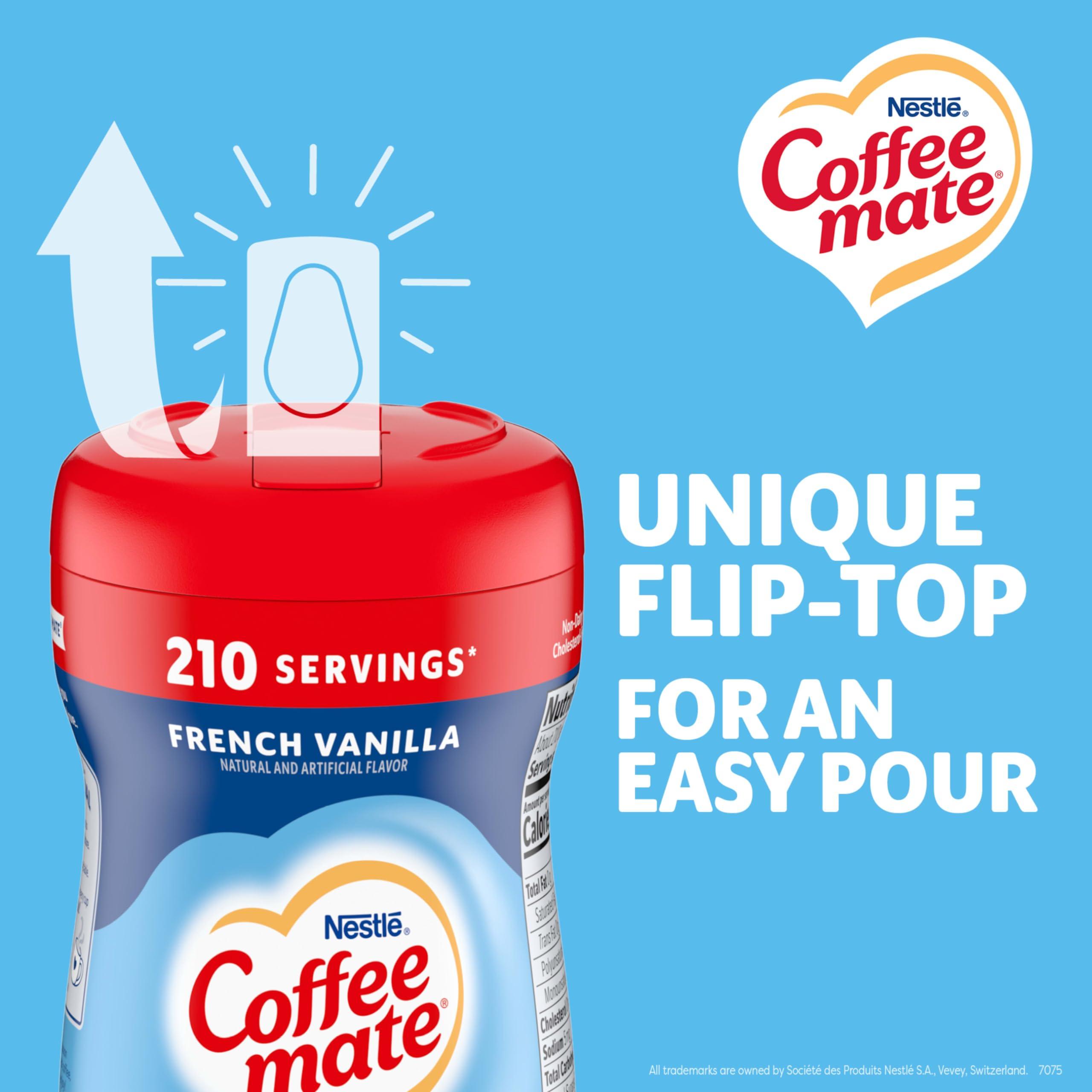 Coffee mate Nestle Coffee mate Coffee Creamer, French Vanilla, Non Dairy Powder Creamer, 15 oz Canister (Pack of 12)