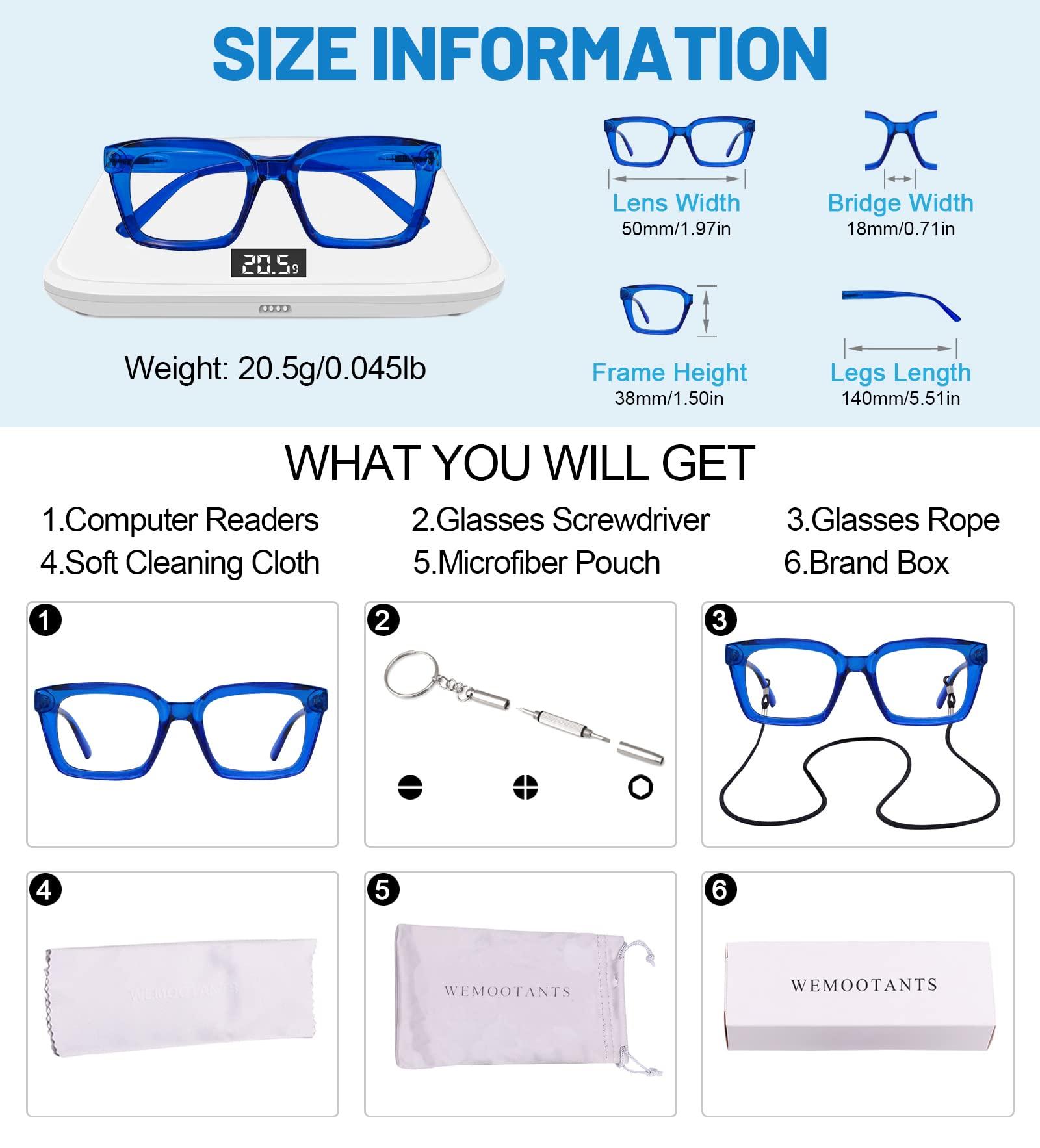 LUR READING GLASSES 7 pack Small Lens Rimless Readers (Silver)