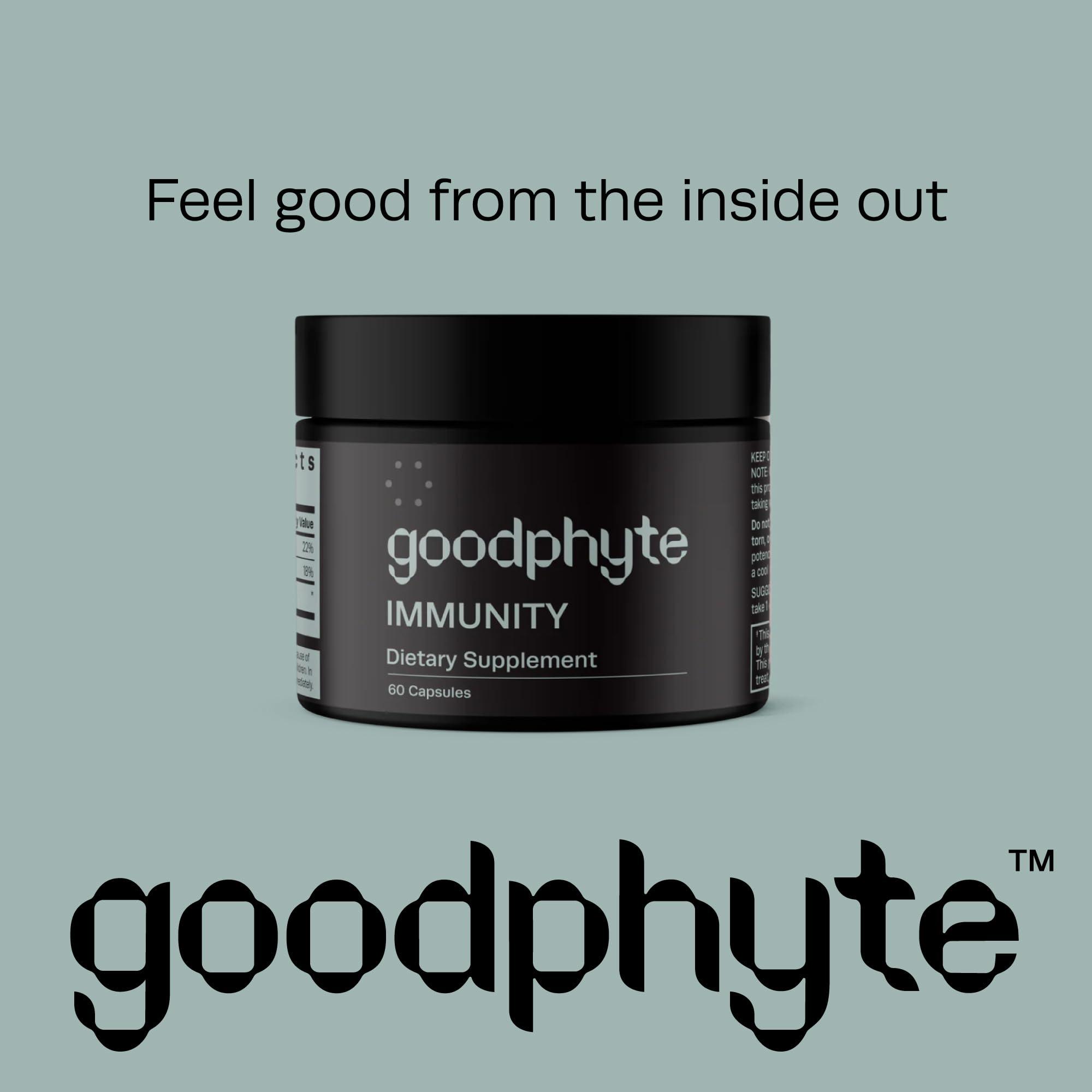 Goodphyte Goodphyte | Immunity Dietary Supplement | 60 Capsules | Naturally Occuring Enzymes That Regulate Digestion | Premium All Natural Relief from IBS, Constipation, Bloating, Gas, & Indigestion