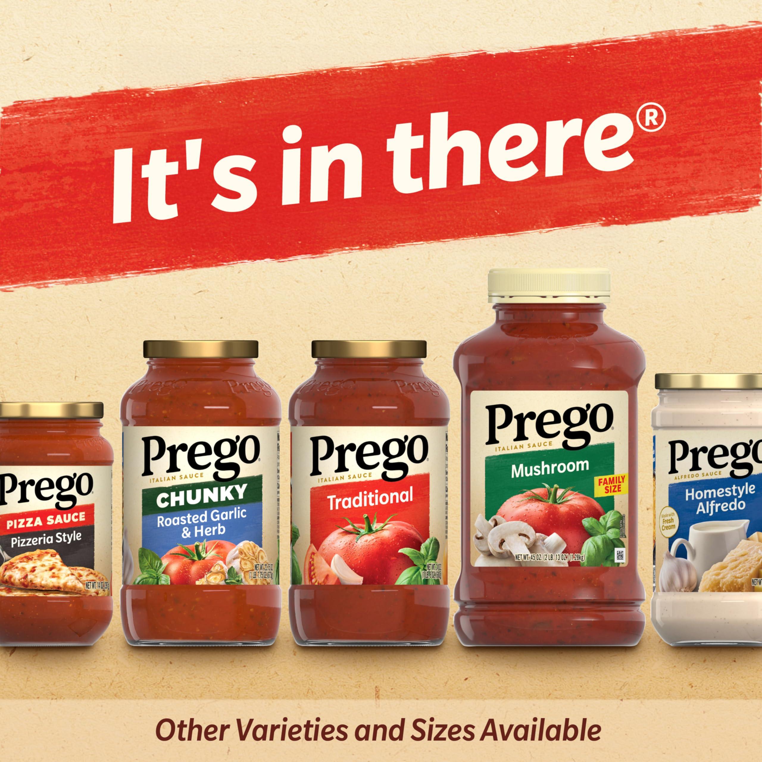 Prego Prego Chunky Garden Combo Pasta Sauce, 23.75 Oz Jar (Case of 12)