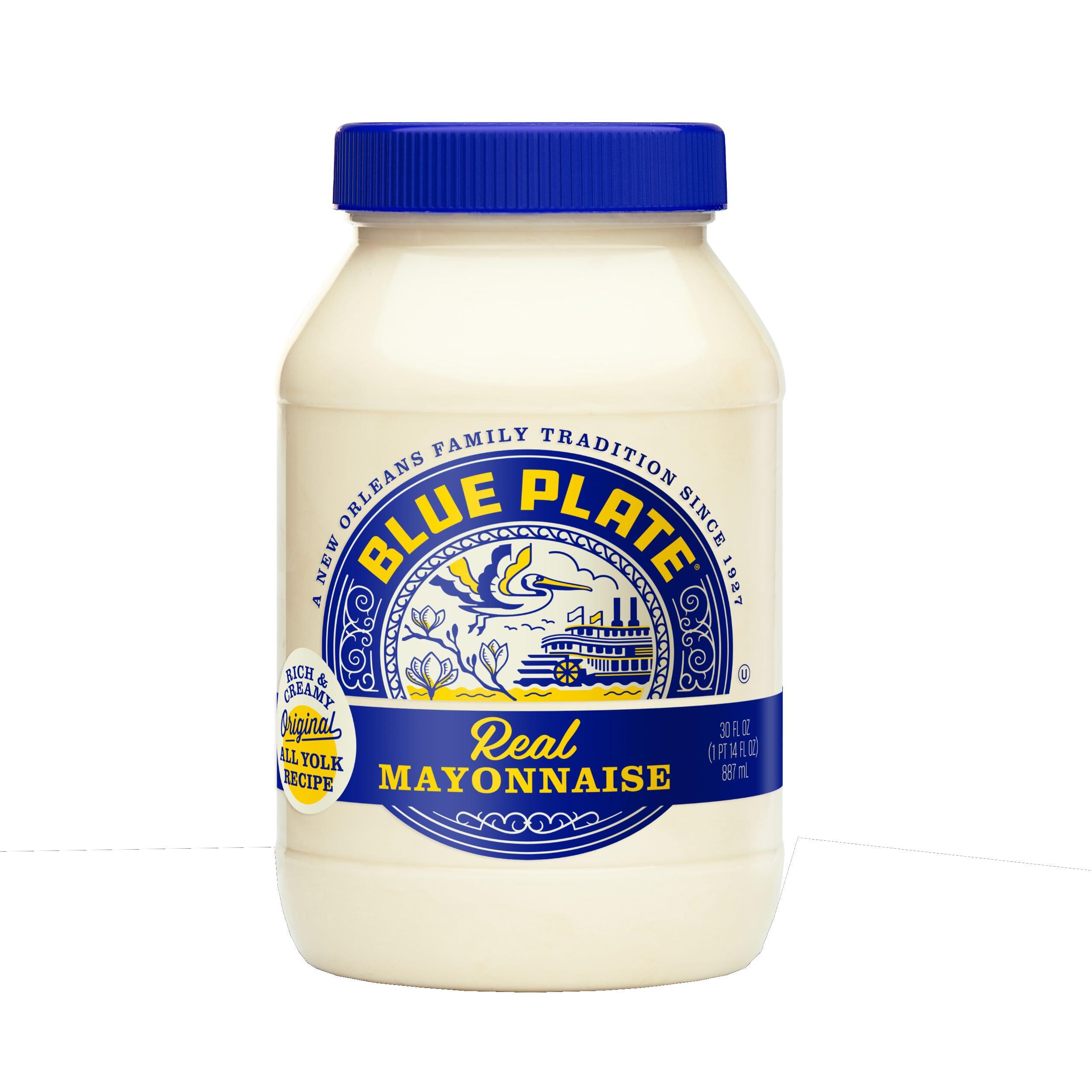 Blue Plate Mayonnaise Blue Plate Real Mayonnaise, Homestyle Mayo For Chicken Salad to Deviled Eggs, 30 Fl Oz (Pack of 1)
