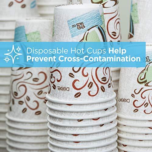 Georgia-Pacific Dixie PerfecTouch 12 Oz Insulated Paper Hot Coffee Cup by GP PRO (Georgia-Pacific), Coffee Haze, 5342DX, 500 Count (25 Cups Per Sleeve, 20 Sleeves Per Case)