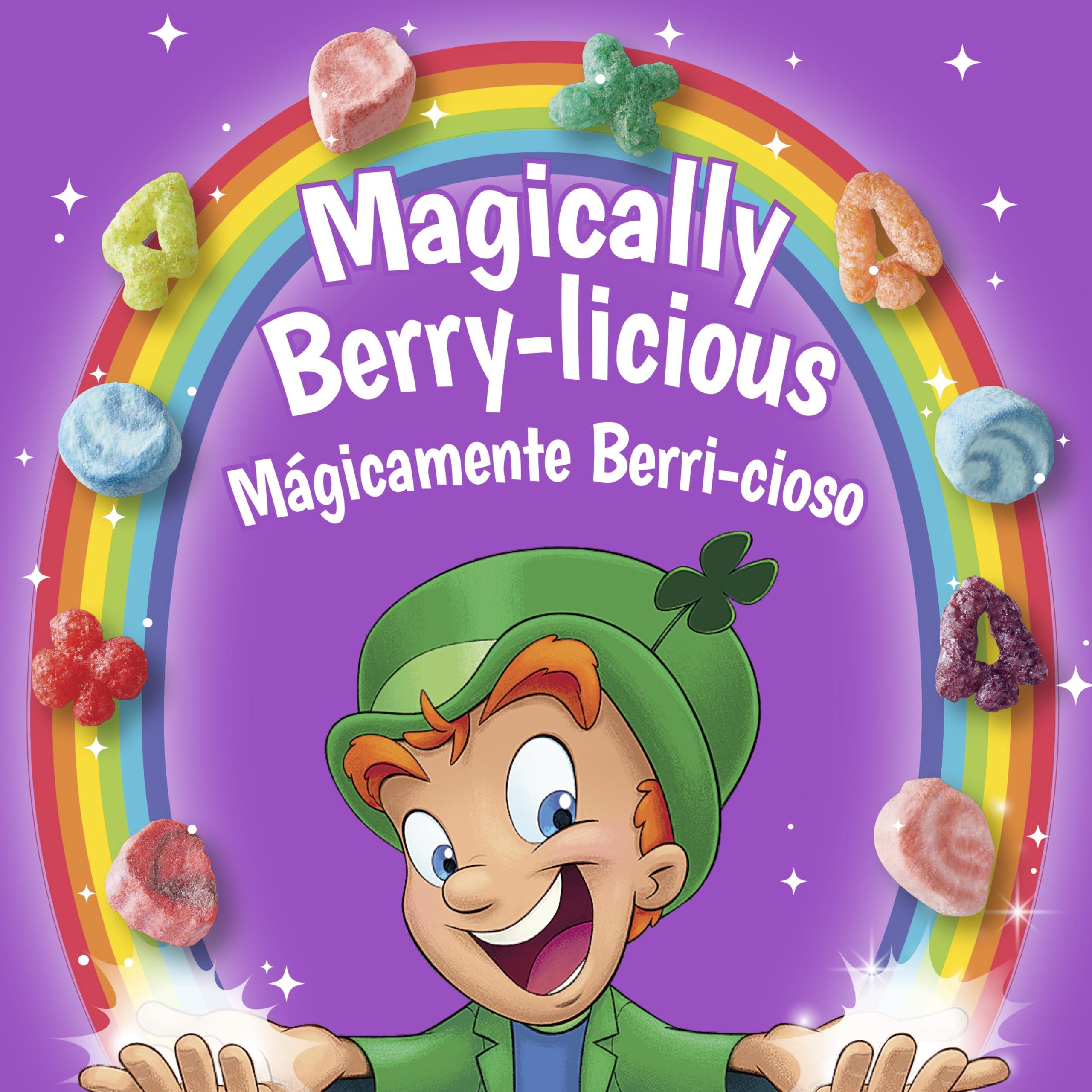 Lucky Charms Lucky Charms Berry Swirl Breakfast Cereal with Marshmallows, Kids Breakfast Cereal, Made with Whole Grain, 10.9 oz (Pack of 2)