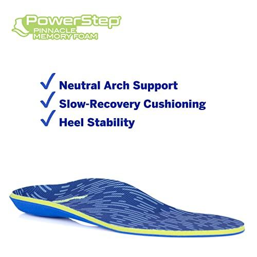 Powerstep Powerstep Unisex Adult Memory Foam Insoles, Blue/Green, Men\'s 7-7.5 / Women\'s 9-9.5