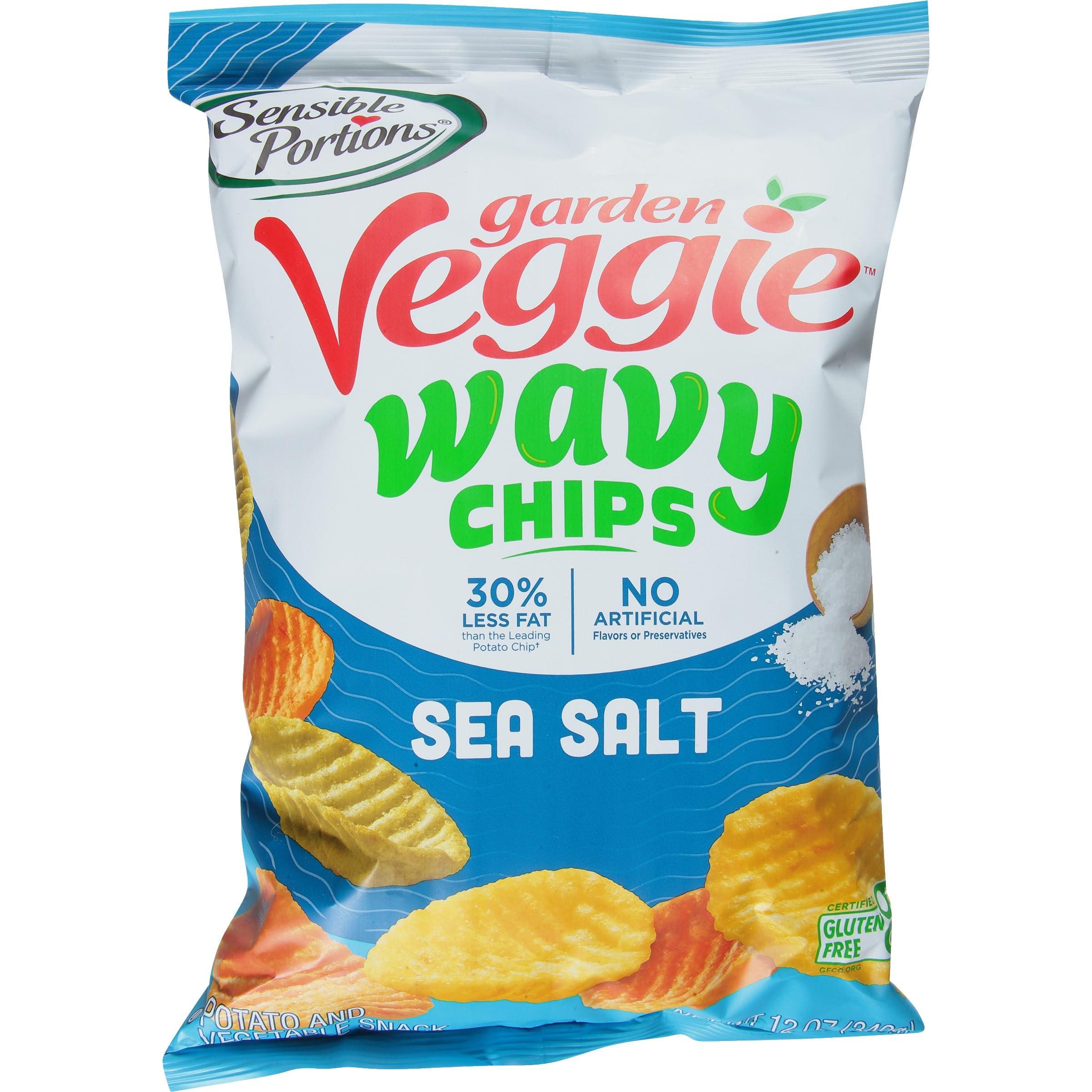 Sensible Portions Sensible Portions Garden Veggie Sea Salt Wavy Chips, 12 oz (Pack of 8)