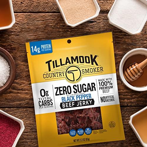 TILLAMOOK COUNTRY SMOKER Tillamook Country Smoker Zero Sugar Keto Friendly Beef Jerky, Black Pepper, 2.2 Ounce