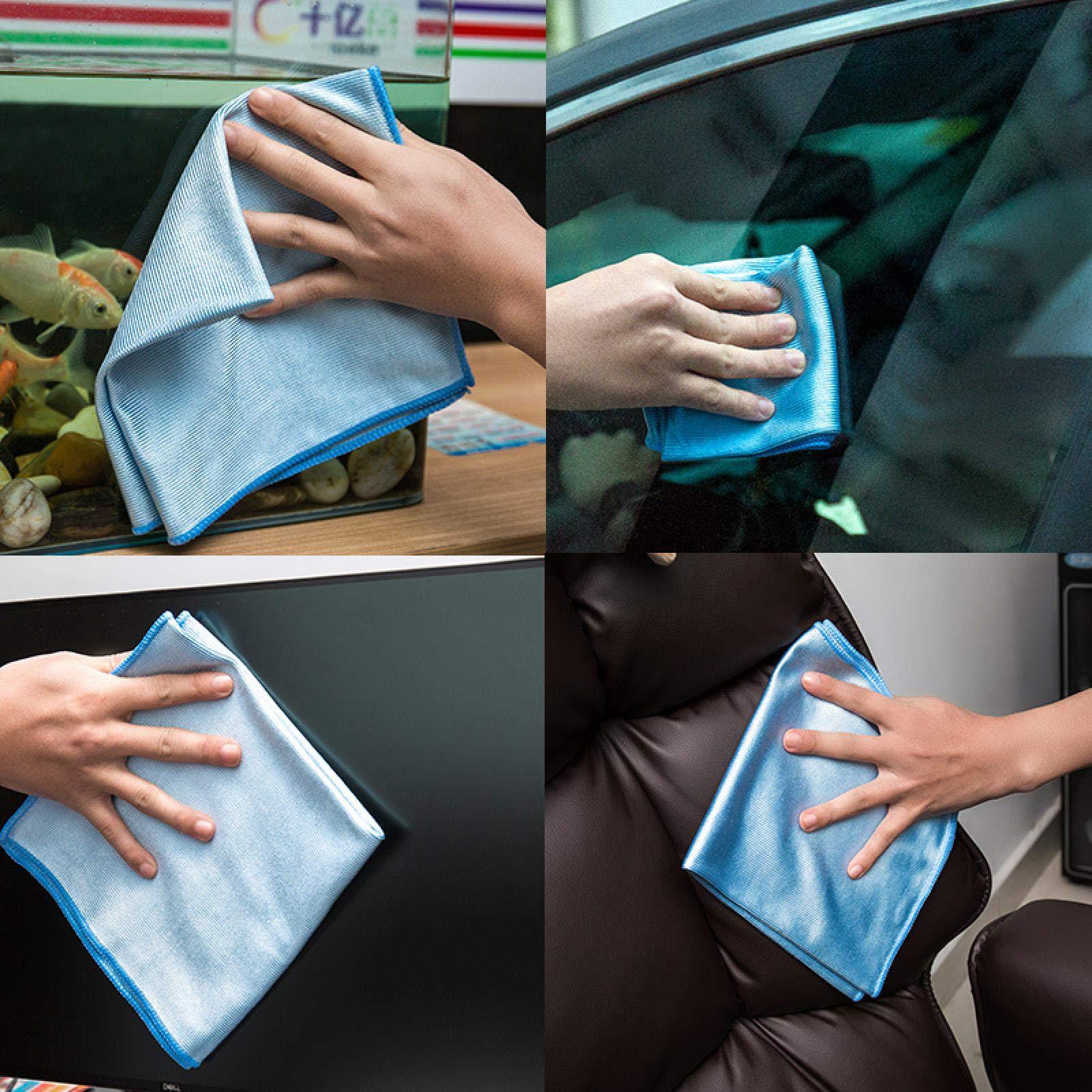 Mocoe Mocoe Microfiber Window Cleaning rag Kitchen Absorbent Mirror Cleaning Towel waterless Printing Wine Glass Cloth Home scouring pad 40 * 60cm Silvergray