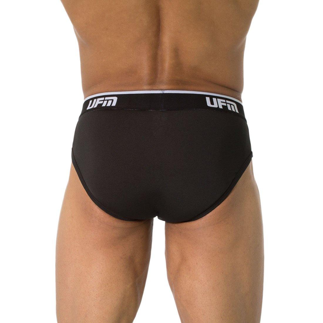 UFM UFM Mens Viscose Brief w/Patented Adj. Support Pouch Underwear for Men Black 43-46