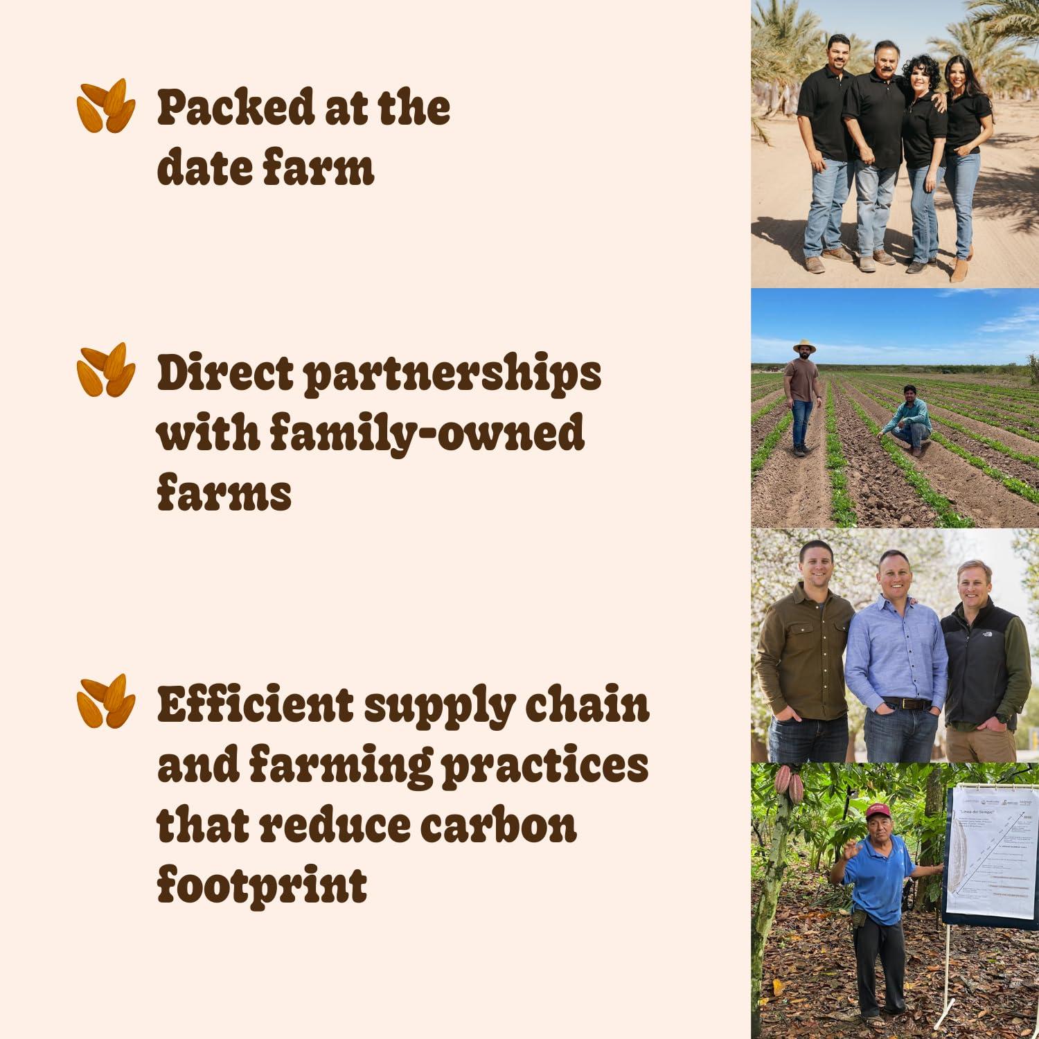 realsy Realsy Almond Butter Filled Medjool Dates, Organic Dates with No Sugar Added, Gluten-Free, Vegan, Good Source of Fiber, Low Glycemic Index, All Natural Healthy Snack, (10 Pack)