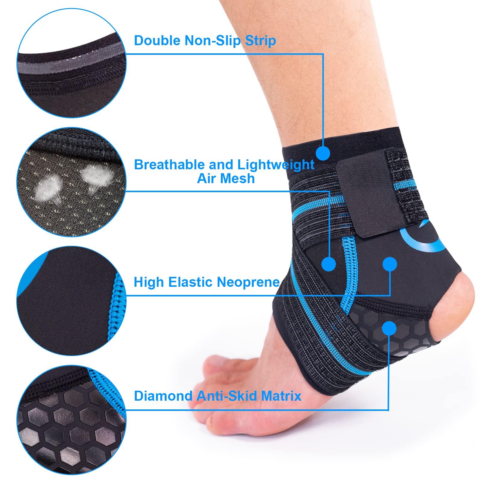 Nvorliy Nvorliy Ankle Brace for Swimming, Aquatic, Scuba Diving, Surfing, Paddle Boarding, Water Sports or Injury Recovery, Neoprene Compression Ankle Wrap & Foot Support for Women & Men (X-Large)