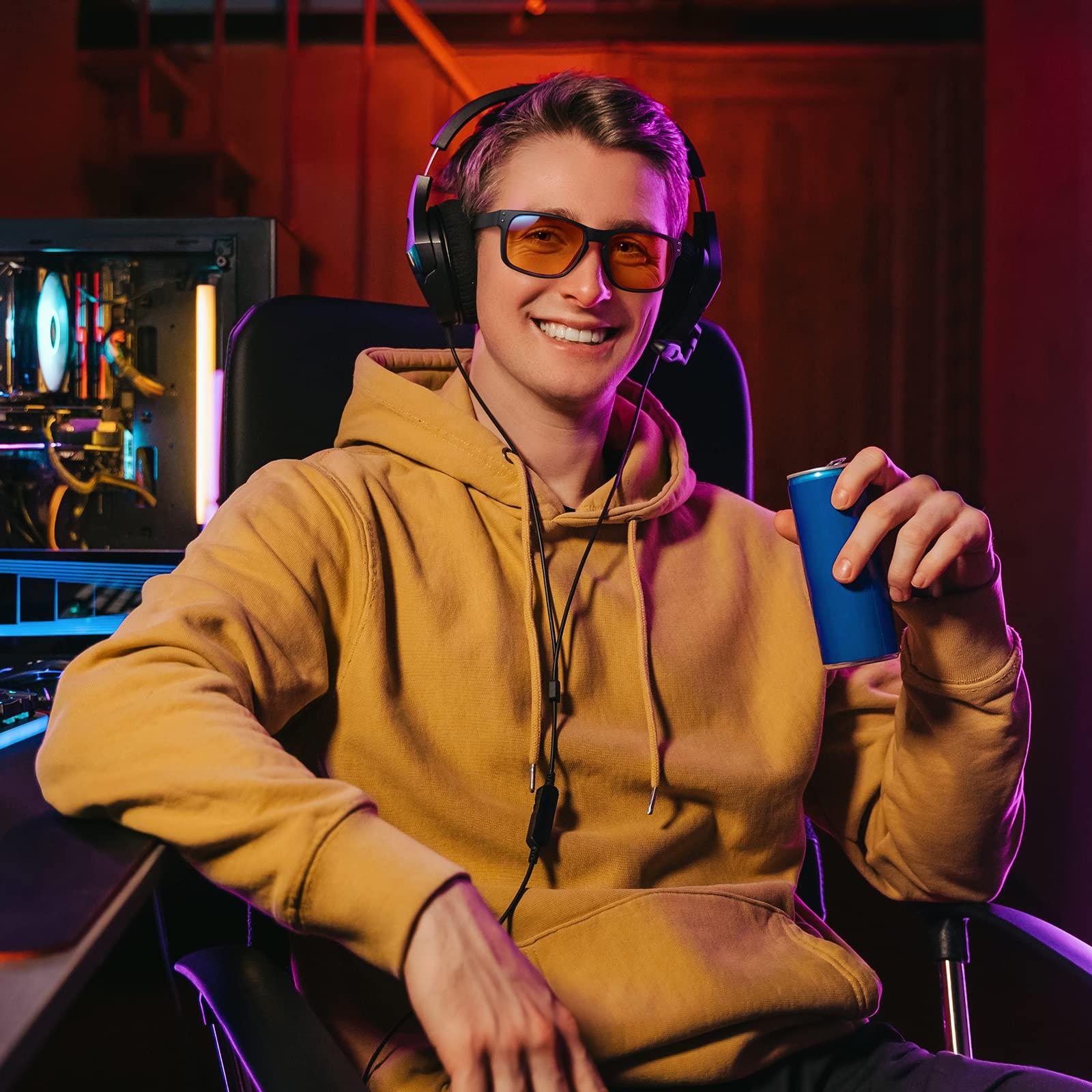 Okany Okany Blue Light Blocking Glasses Gaming Computer Glasses Powerful Professional Screen Filter, 4.0 Upgraded Technology Anti-Fatigue Anti Glare UV Protection & Eyestrain Game Glasses for Women Men