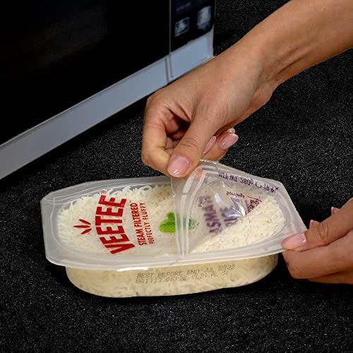 VeeTee Veetee Basmati Rice - 2 Minute Rice Microwavable Meals - Instant Rice Meals Ready to Eat Gluten Free Precooked Rice - 9.9oz (Pack of 6)