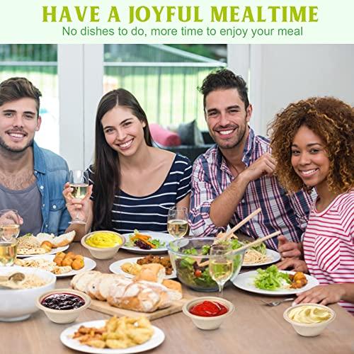 Groecycle Groecycle 8 oz Small Paper Bowls, 50 Pack Chili Bowls Disposable, 100% Compostable Paper Bowls, Biodegradable Bowls Made Of Sugarcane