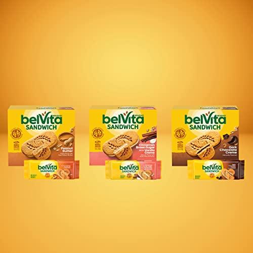 Belvita belVita Breakfast Sandwich Dark Chocolate Creme Breakfast Biscuits, 8 Packs (2 Sandwiches Per Pack)