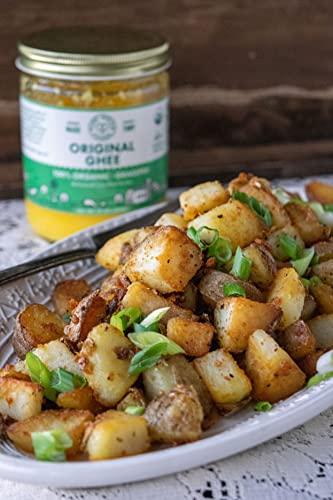 PURE INDIAN FOODS Grassfed Organic Original Ghee - by Pure Indian Foods, 7.8 oz, Pasture Raised, Gluten-Free, Non-GMO, Paleo, Keto-Friendly (Pack of 2)