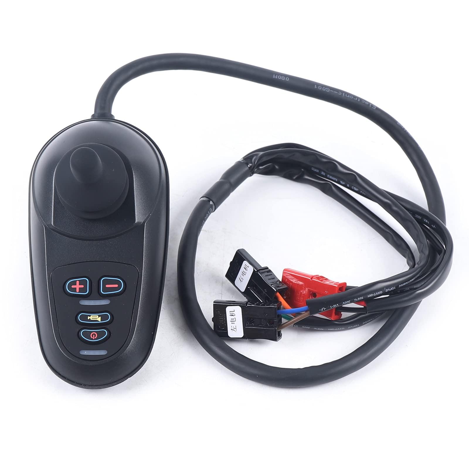 WOHAIPA WOHAIPA Electric Joystick Wheelchair Controller LED Instruction Rocker Waterproof Controller 24v dc Electronic Differential for Universal Electric Wheelchair, Black