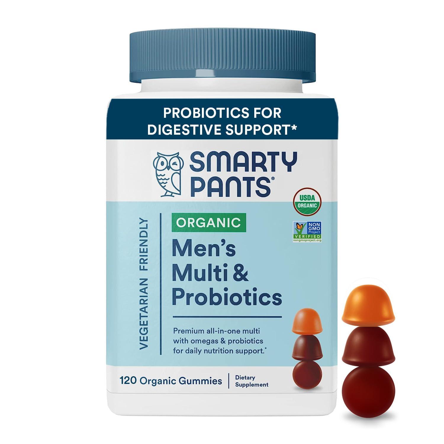 SmartyPants SmartyPants Men\'s Multivitamin Gummies Bundle with Kids Multivitamin Gummies and Fiber Supplement, 120 Count Each