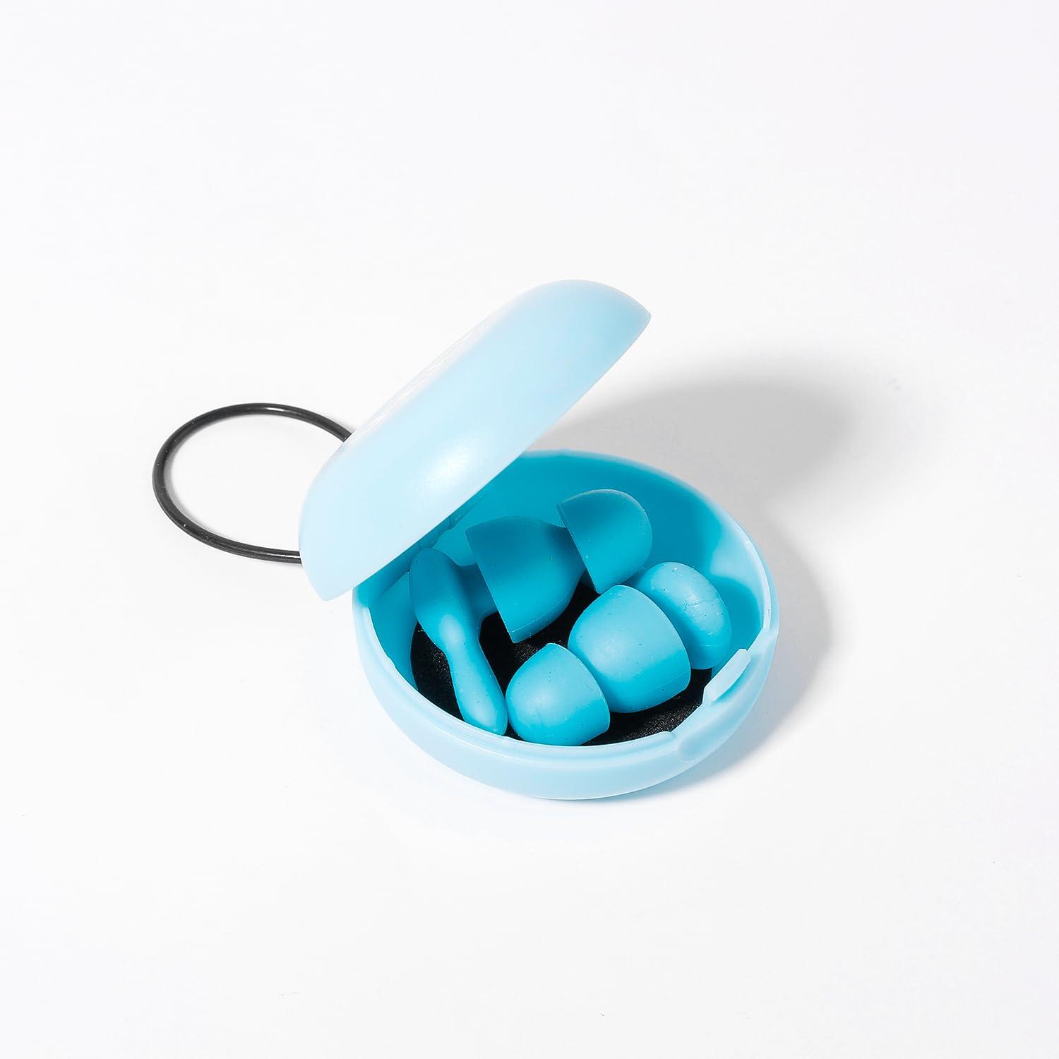 XIHIRCD XIHIRCD Earplug Case, Portable Mini Ear Plug Holder, Small Premium Carrying Case for Travel, Business Trip, Outdoor Activities, Keychain, Storing Earplugs, Trinkets, Pills (Round)