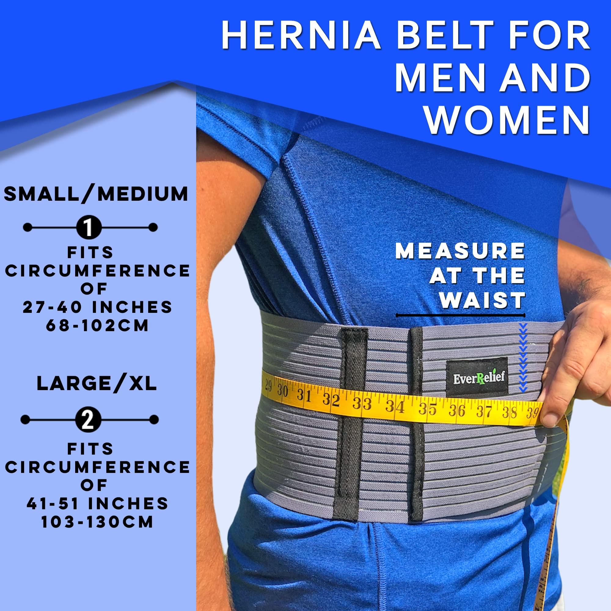 EverRelief EverRelief Umbilical Hernia Belt for Men and Women Abdominal Binder Support for Hernia Pain and Weakened Abdomen (Large/Extra Large)