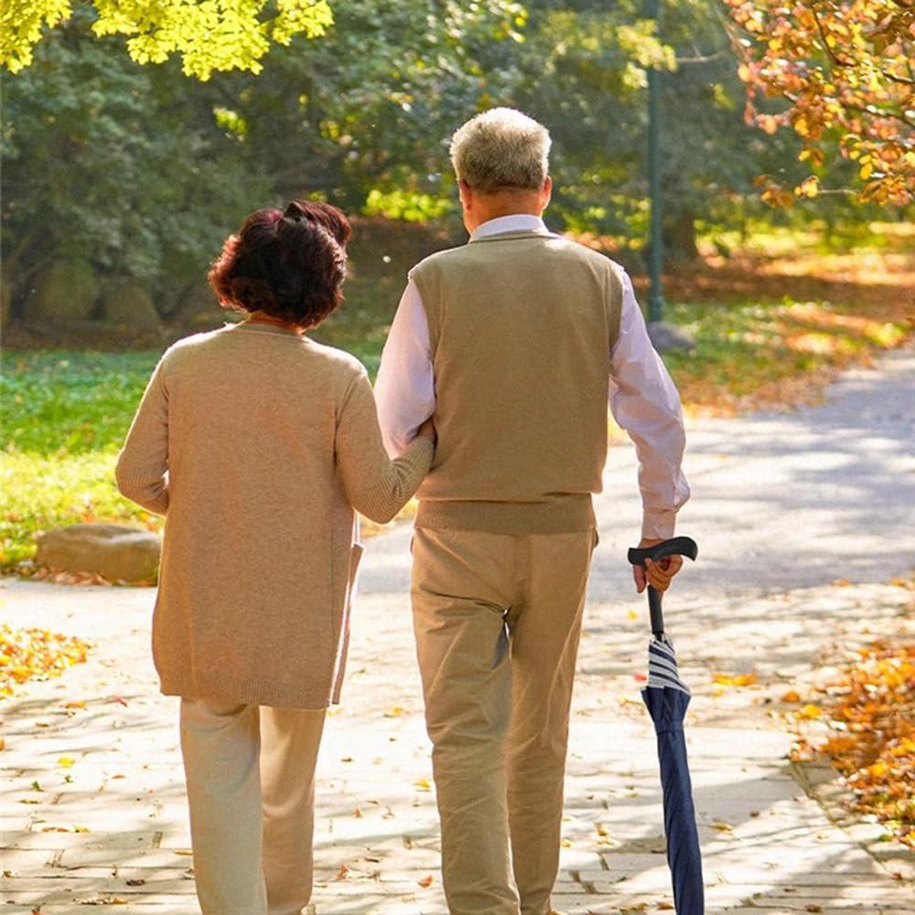 AVIITI AVIITI Outdoors Walking Cane Umbrella, Non Slip City-Safewalking Windproof Stick Umbrella, Tourism Multifunction Crutch Umbrella Men Women,B,83cm/32.6inch