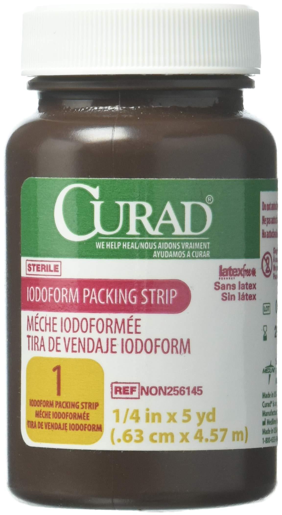 Medline CURAD Sterile Iodoform Packing Strips.